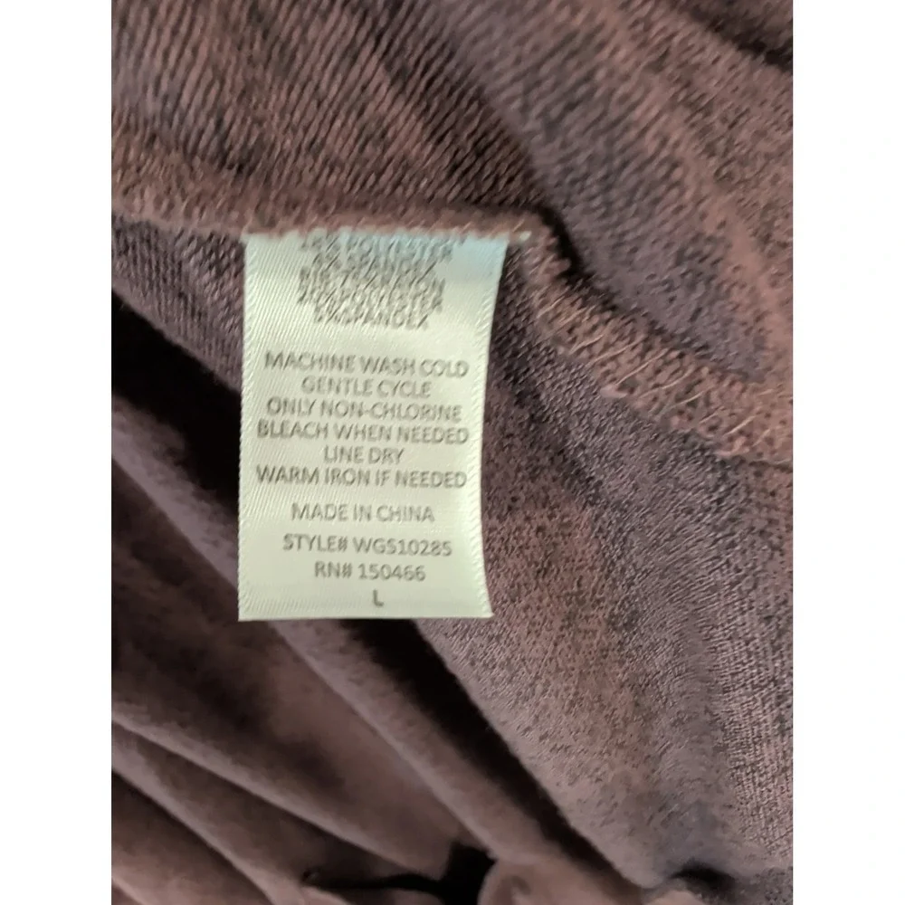 Market & Spruce Cardigan Womens L Mauve Open Front‎ Knit Pockets Cozy
